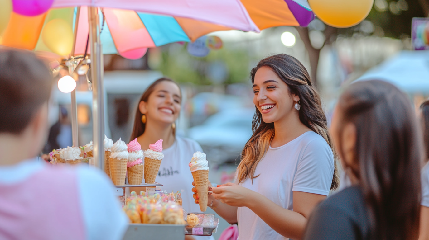 Alquiler de carrito de helados para eventos